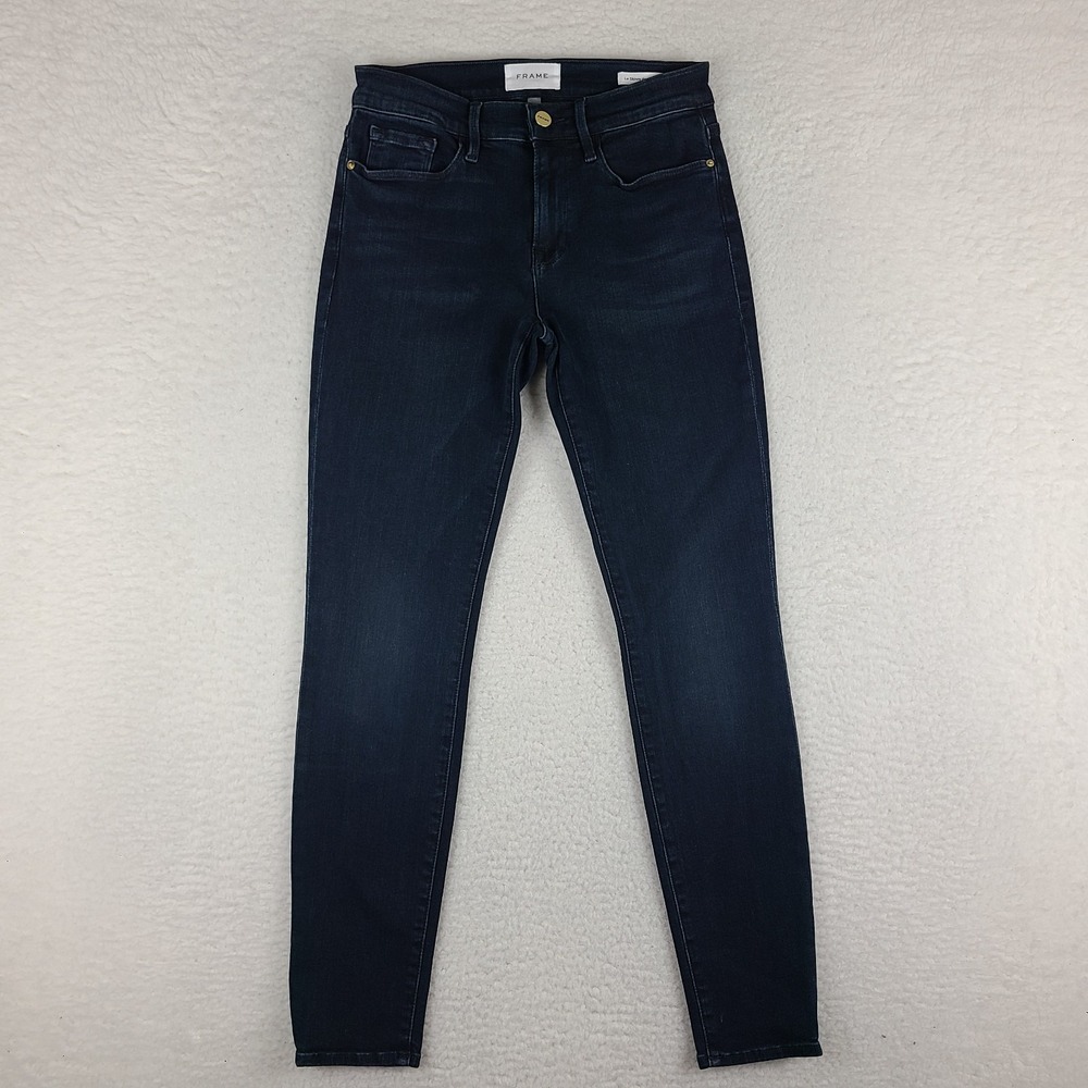 FRAME Jeans Womens‎ 28 Blue Le Skinny De Jeanne Dark Wash Denim